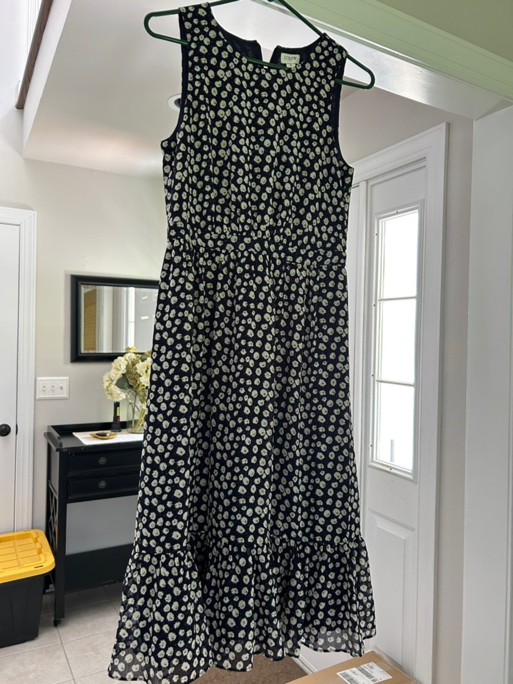 J.Crew factory Sleeveless Navy Floral Midi Dress
